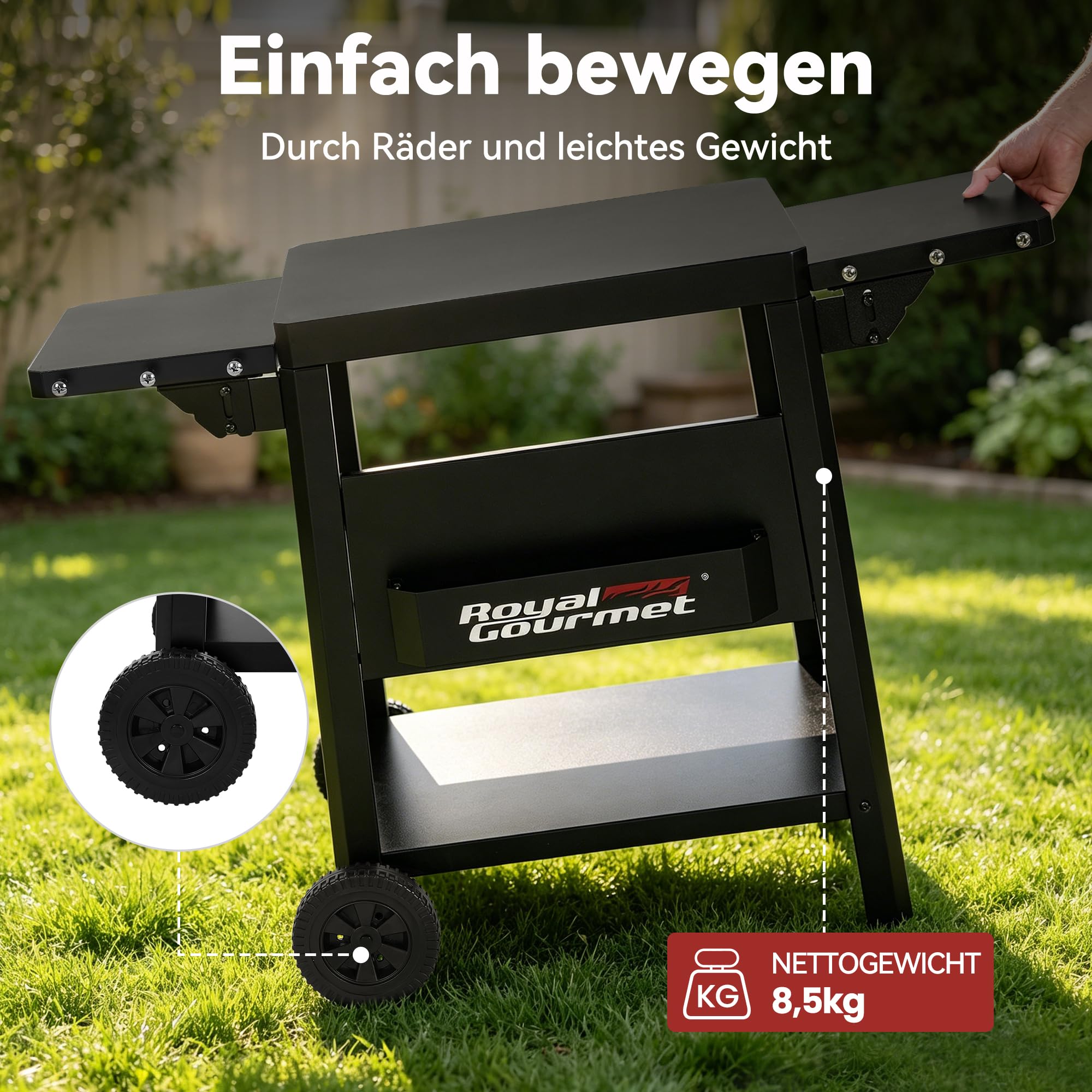 Royal Gourmet Grillzubehör Grilltisch Multi-Grillwagen Outdoor