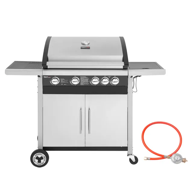Royal Gourmet Gasgrill 4+1 Brenner Silber 14,5 kW