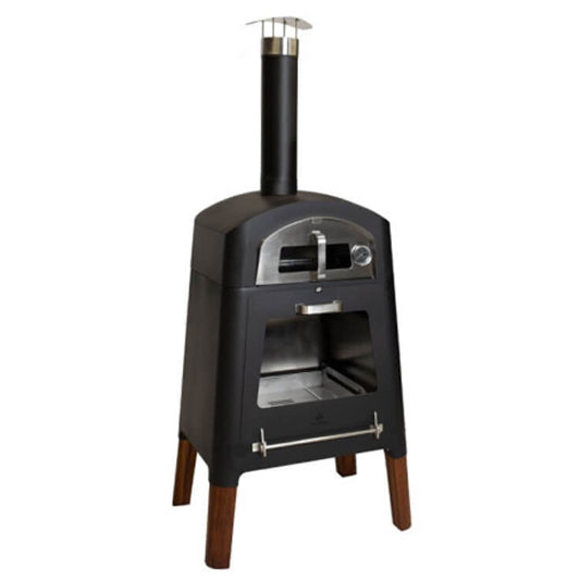MASURIA nexo Kamin Pizzaofen Black mit Schamottstein