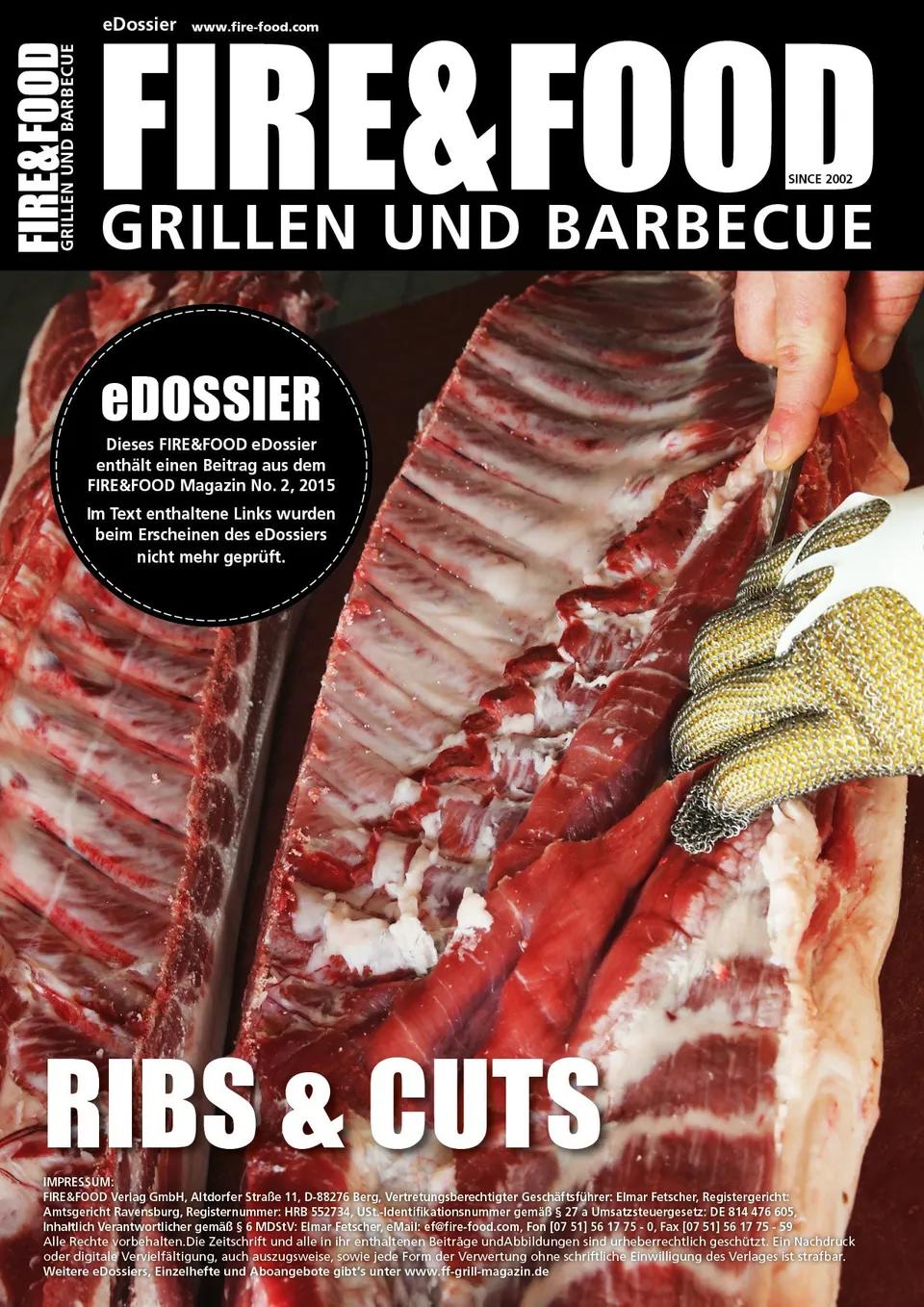 FIRE&FOOD eDossier Ribs & Cuts PDF 3 Seiten Download