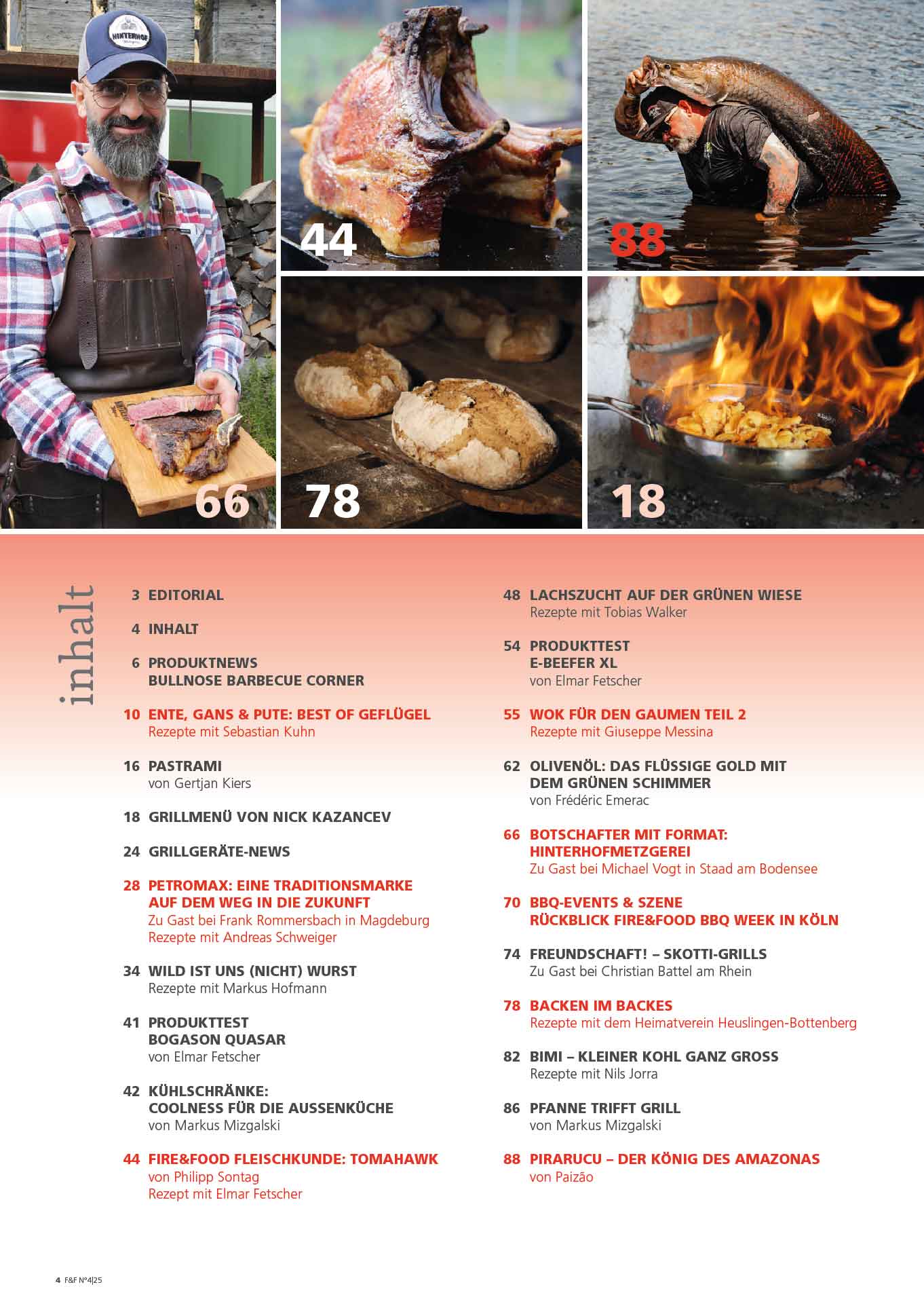 FIRE&FOOD 2025/04 Magazin Einzelausgabe Grillrezepte