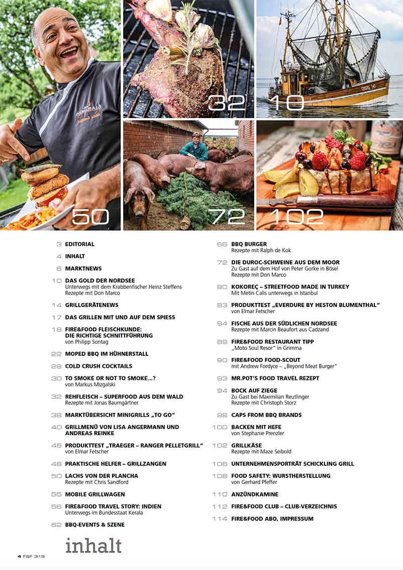 FIRE&FOOD 2019/03 Grillmagazin Printausgabe 116 Seiten