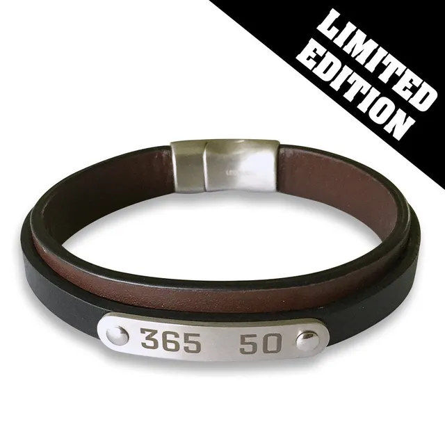 FIRE&FOOD Fanartikel 365 Lederarmband dunkelbraun limitiert