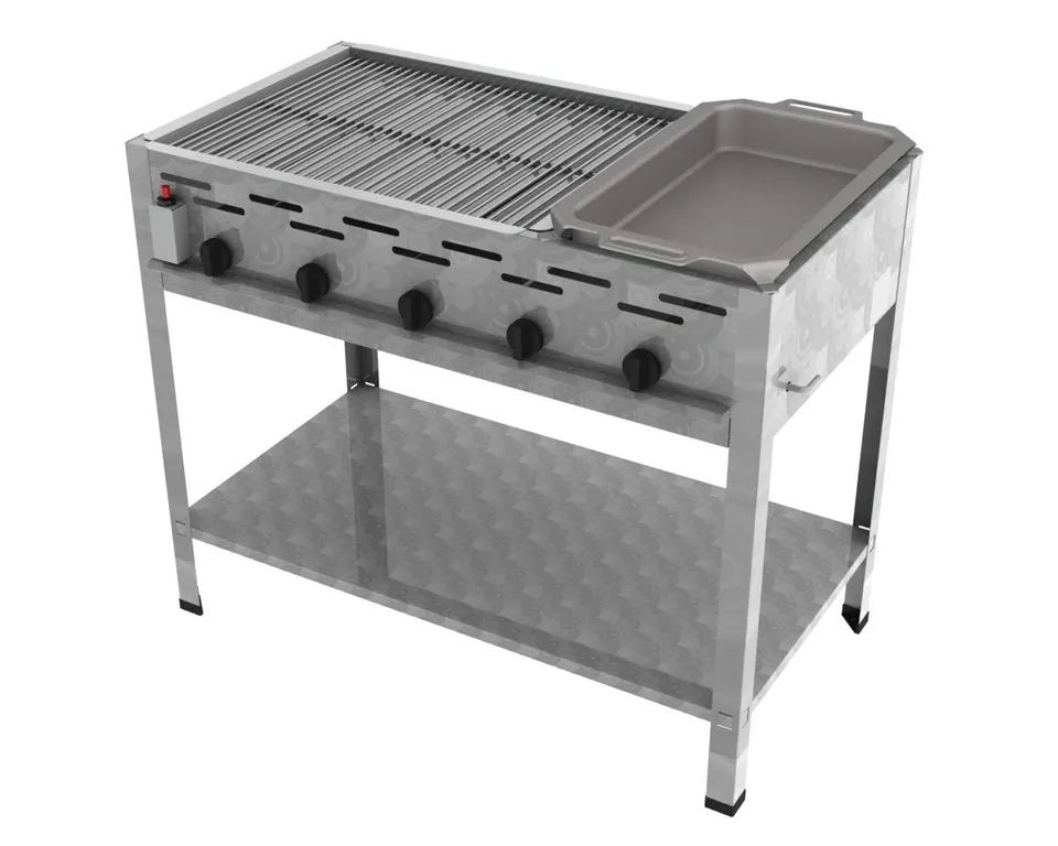 ChattenGlut Gasbräter 5-flammig Standgerät 3er Rost 22,5kW