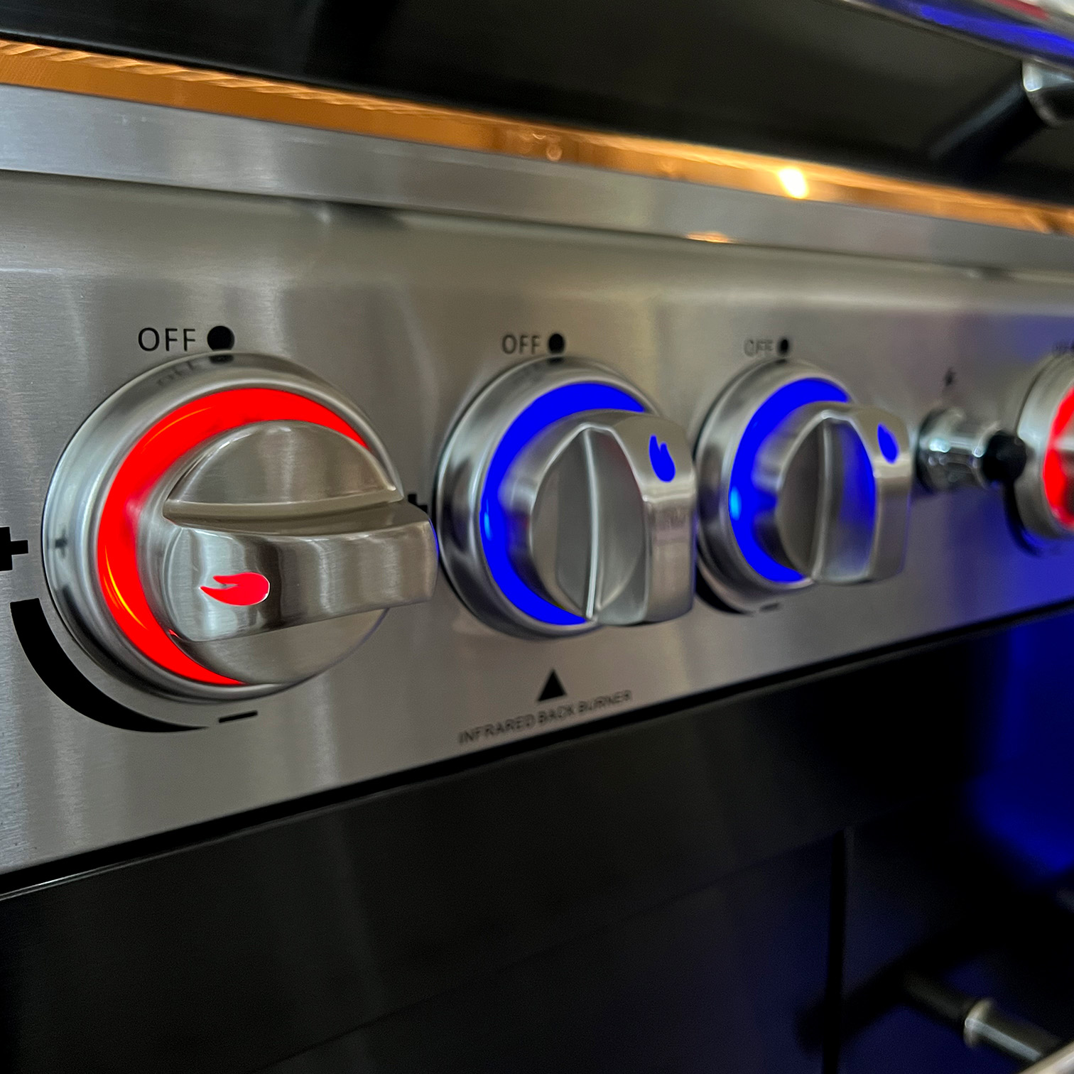 AllGrill Drehknopf LED Metallguss Farbwechsler Ersatzteil