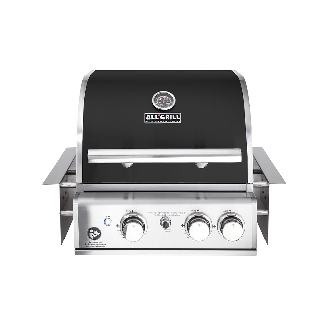 AllGrill Chef S Black Built-In Einbaugrill 2 Brenner Air
