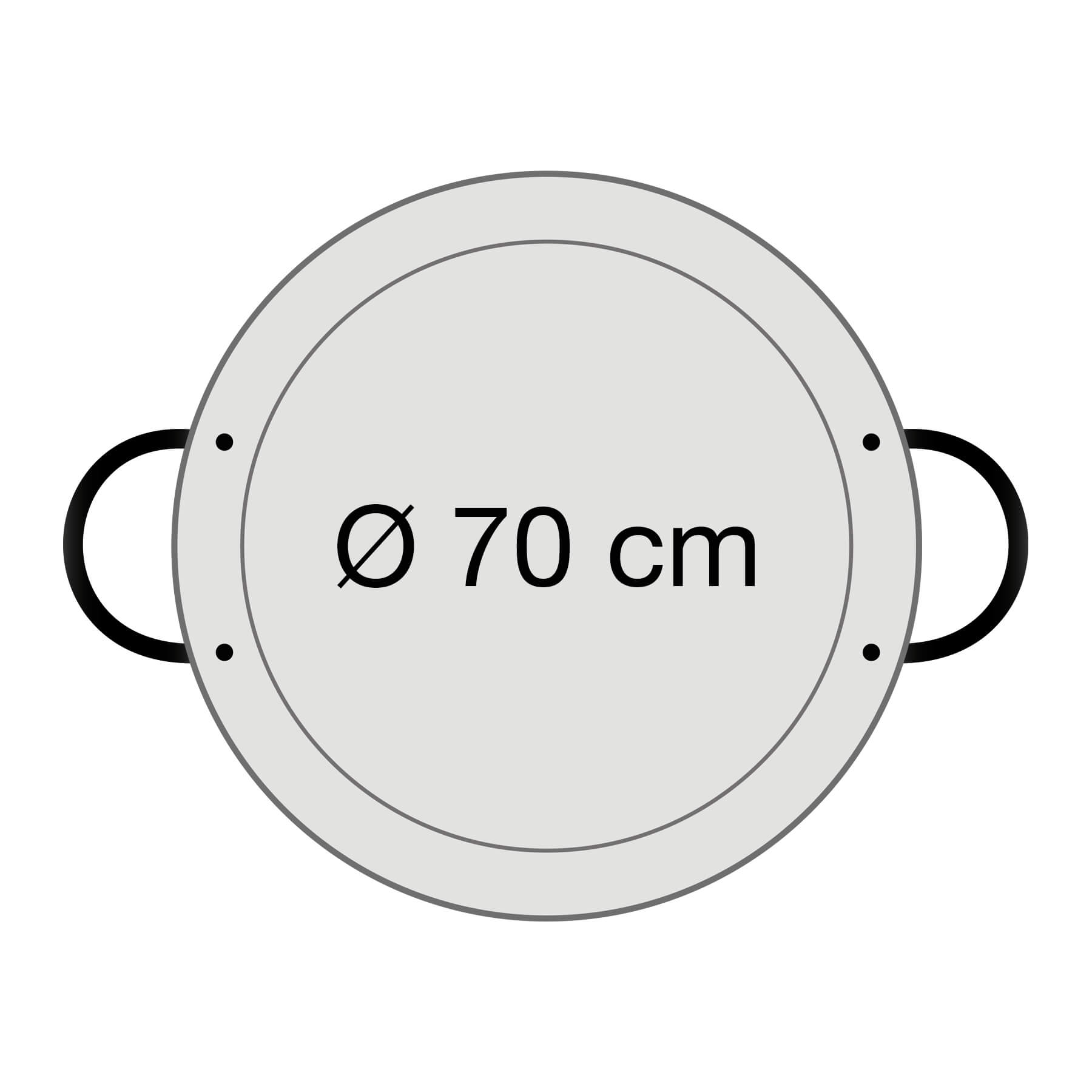 AllGrill Paella World Paella-Pfanne Stahl 70 cm für Gas