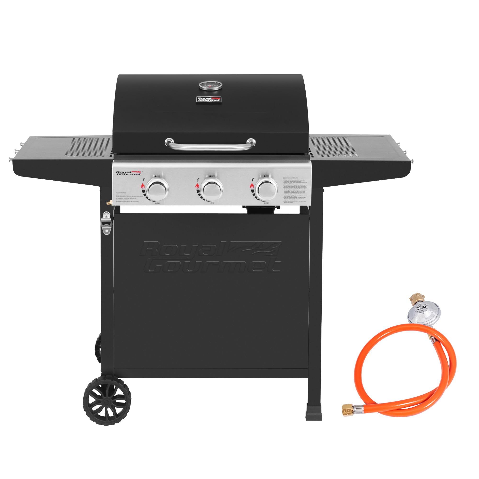 Royal Gourmet Gasgrills Grillwagen 3 Brenner 9 kW Schwarz