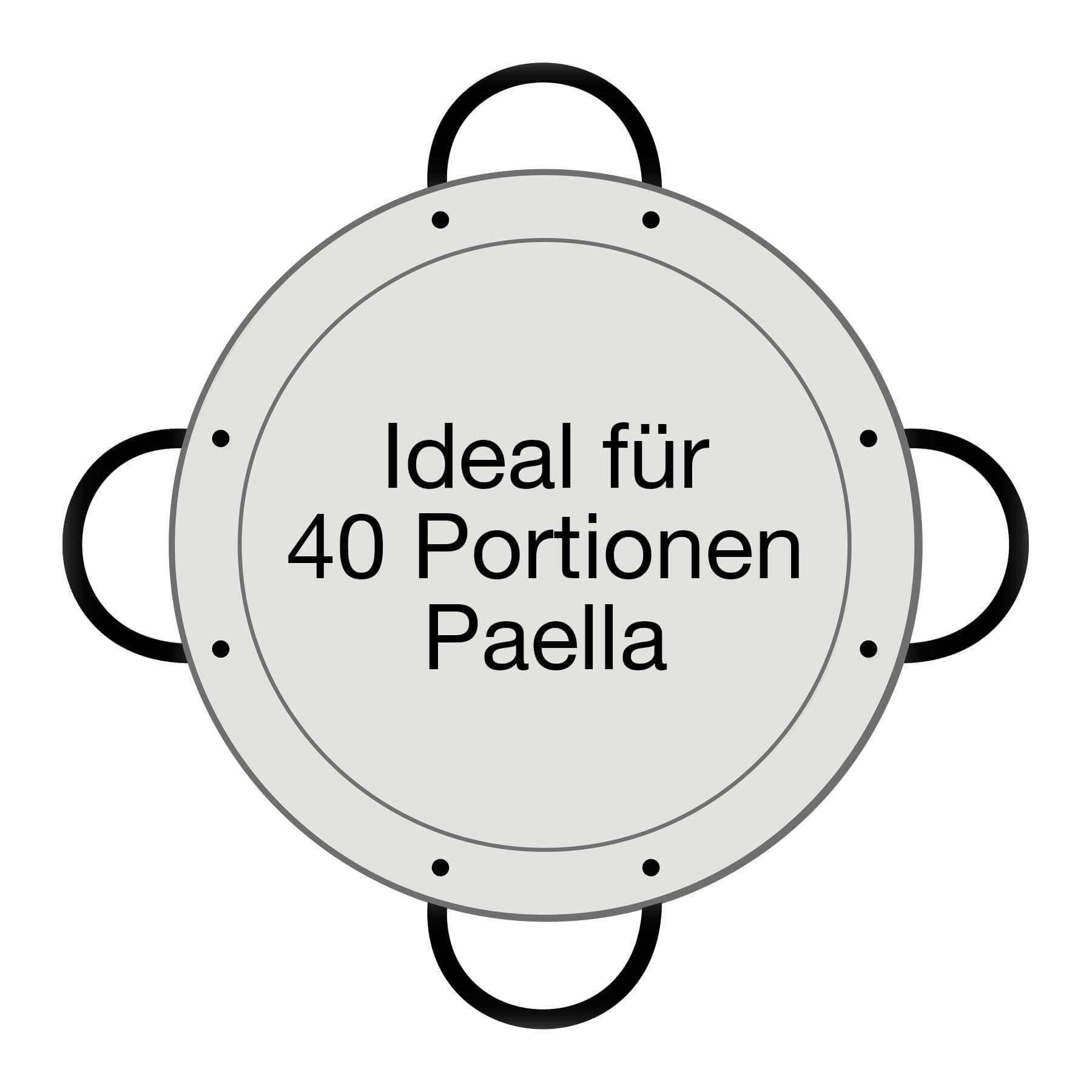AllGrill Paella World Paellapfanne Stahl 80cm 40 Portionen
