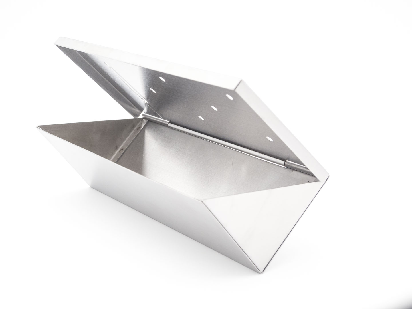 AllGrill Grillzubehör Wood-Chip Räucherbox Edelstahl 22cm