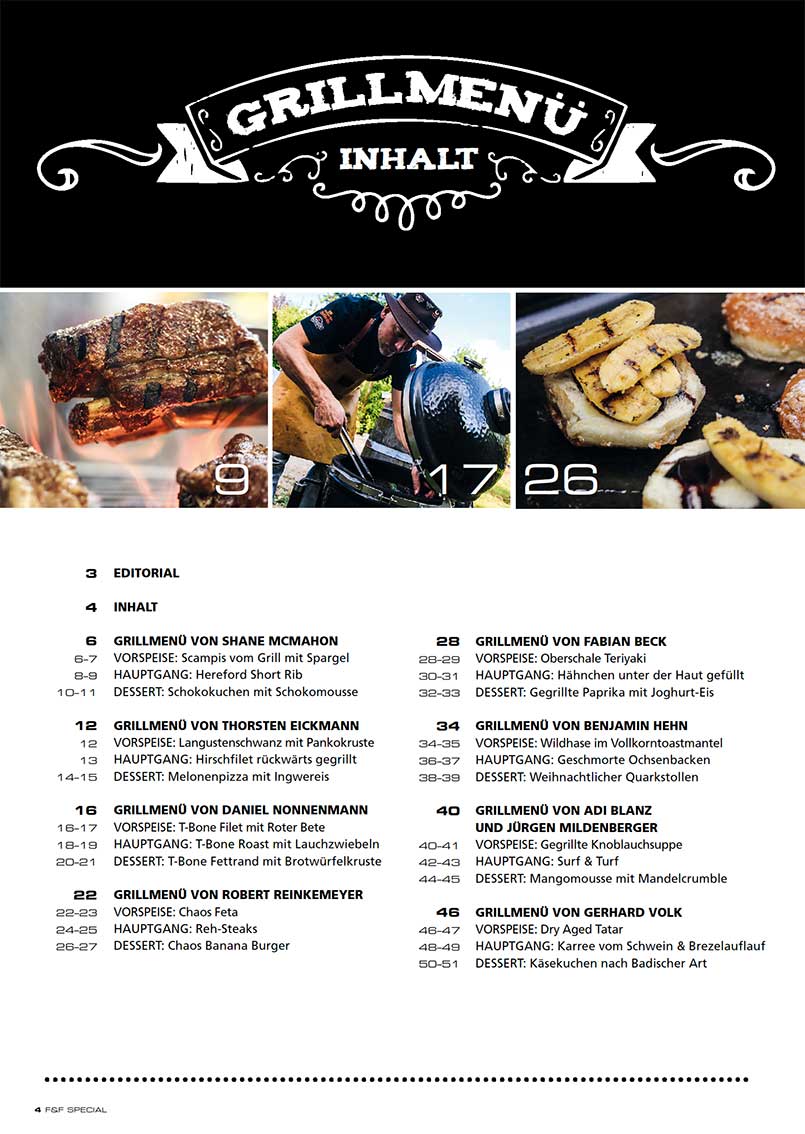FIRE&FOOD Specials Special No.5 Grillmenü Digitalausgabe PDF