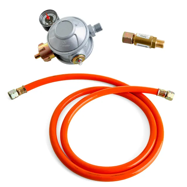 AllGrill Grillzubehör Gas-Anschluss-Set 50 mbar Gastro 1,5 m