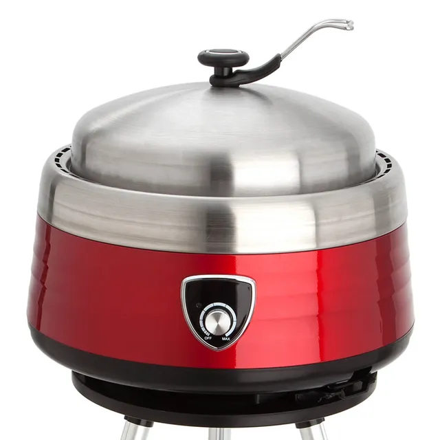 AllGrill Grillzubehör Vulcano Holzkohlegrill rot 38 cm