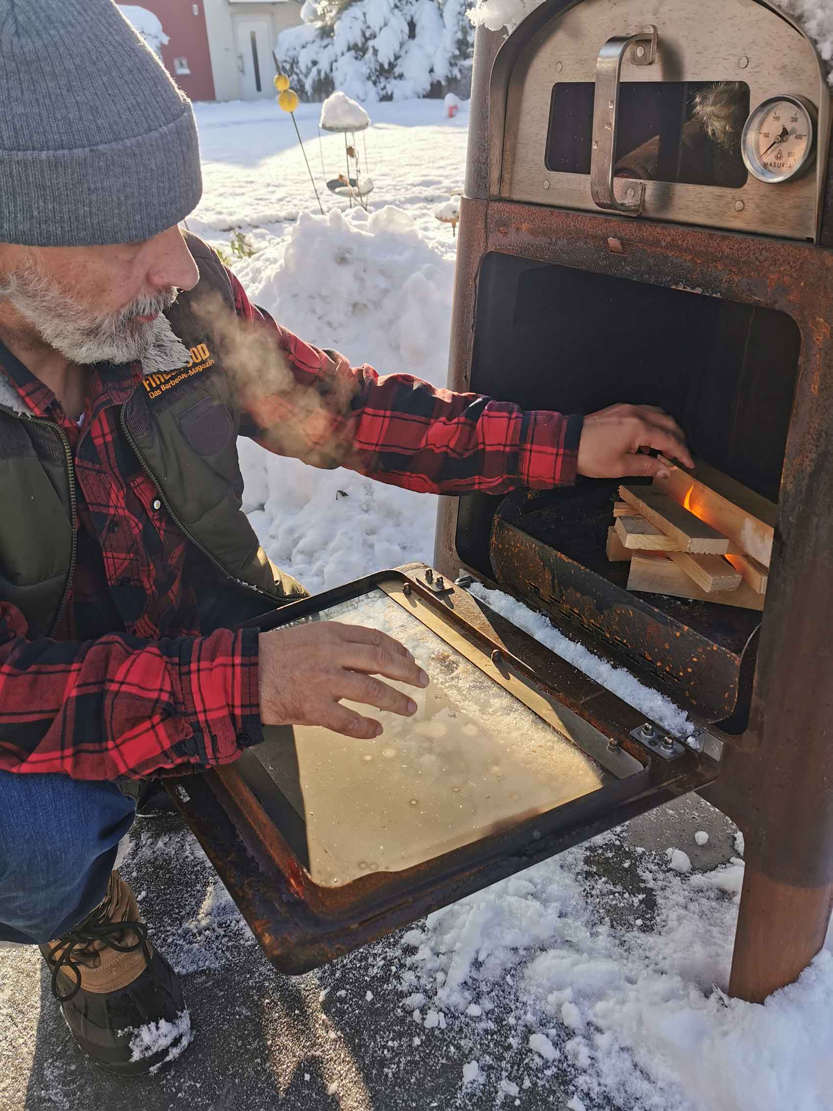 MASURIA Kamin nexo Corten Outdoor Pizzaofen mit Belüftung