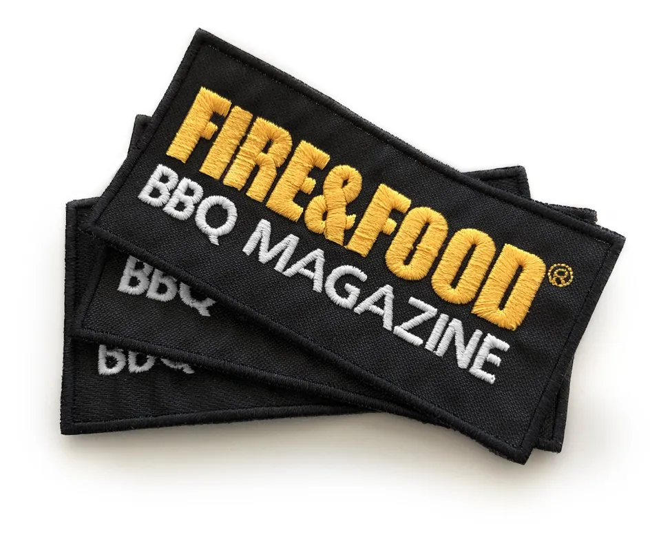 FIRE&FOOD Fanartikel Logo Patch Original Aufnäher 5x10 cm