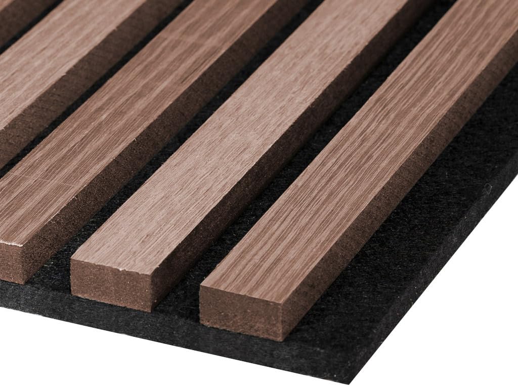 HPFloor ACOUSTIC PANELS Akustikpaneele 240x60 Walnuss Filz schwarz