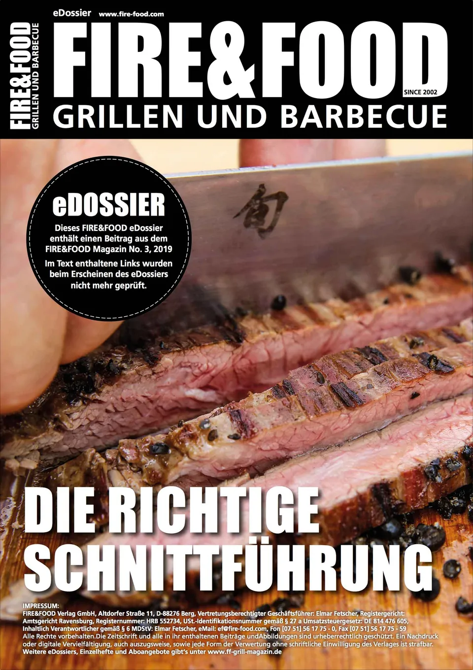 FIRE&FOOD eDossier Richtige Schnittführung PDF 4 Seiten
