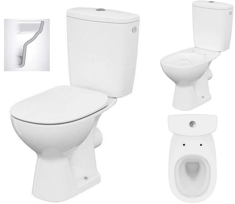 Cersanit WC Compacts Stand-WC CleanOn weiß
