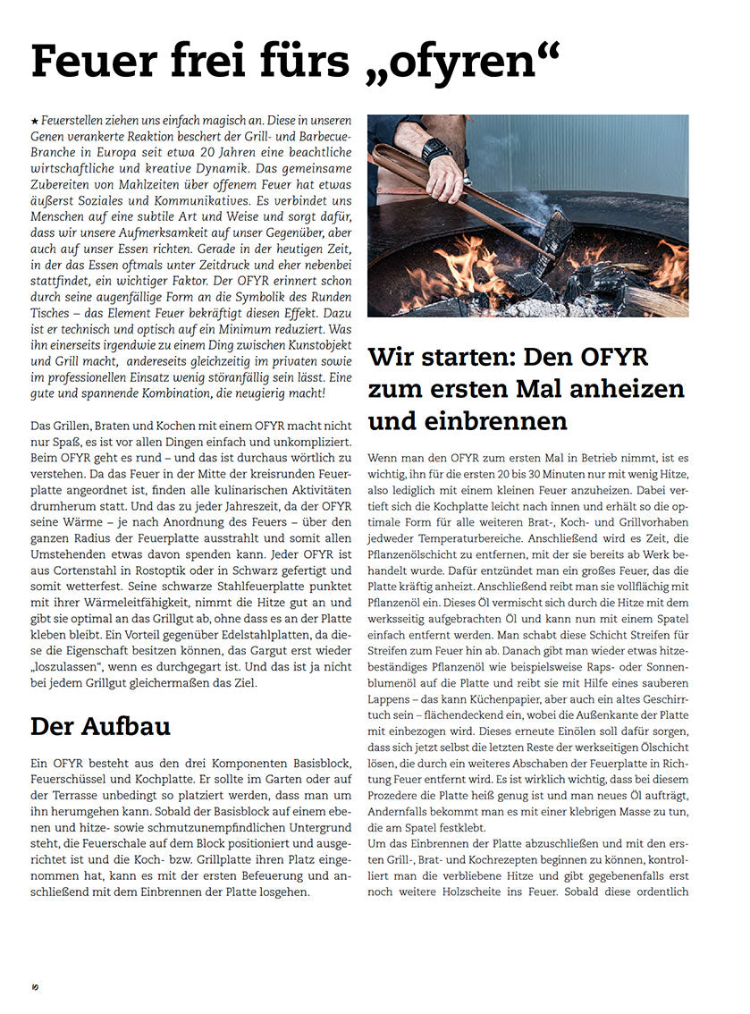 FIRE&FOOD Bookazine No.8 Outdoor Cooking Printausgabe OFYR