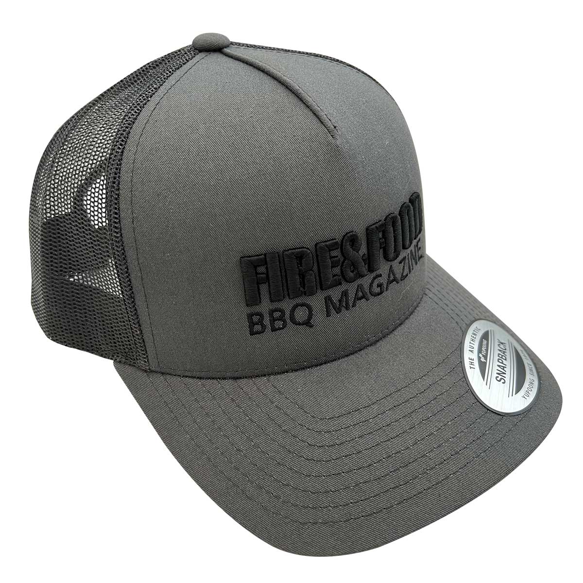 FIRE&FOOD Snapback Cap grau 5-Panel Onesize