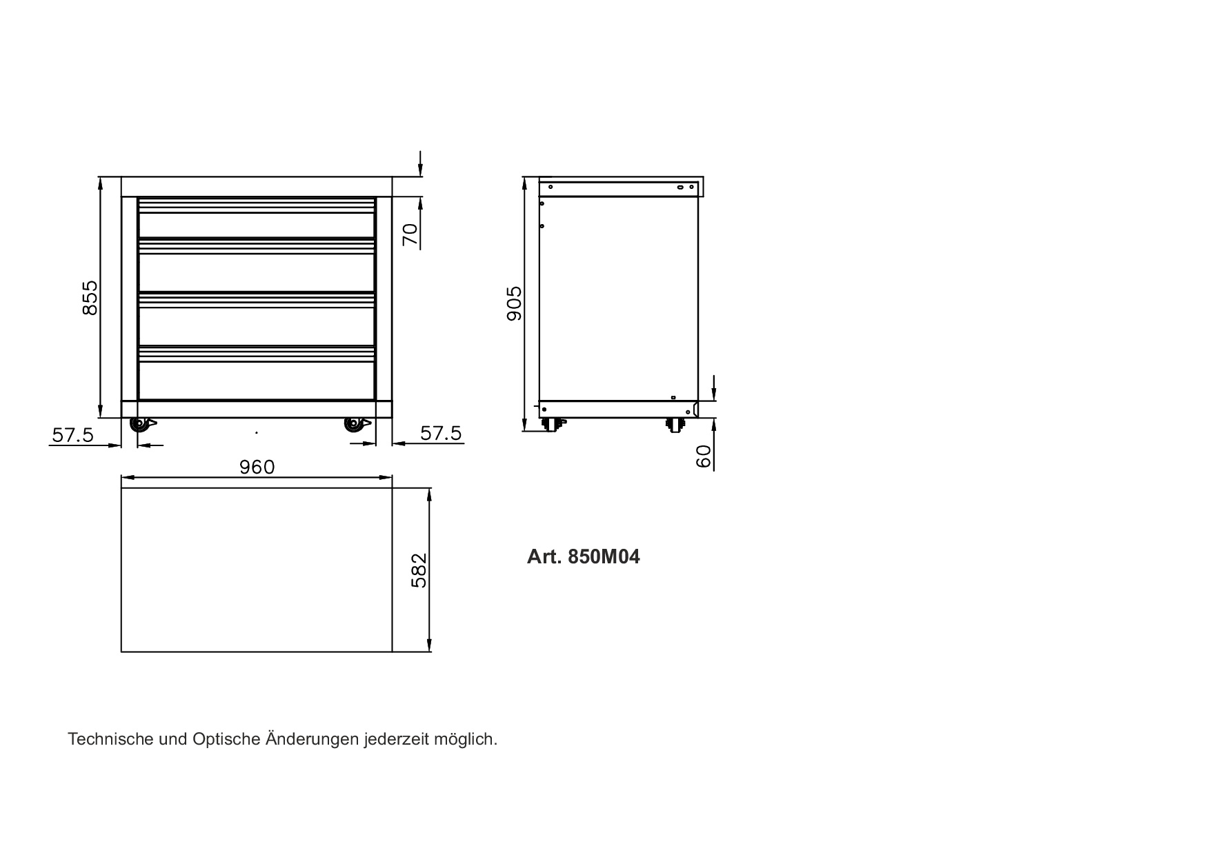 AllGrill Modul 4 Schrank Außenküche 96cm Auszüge