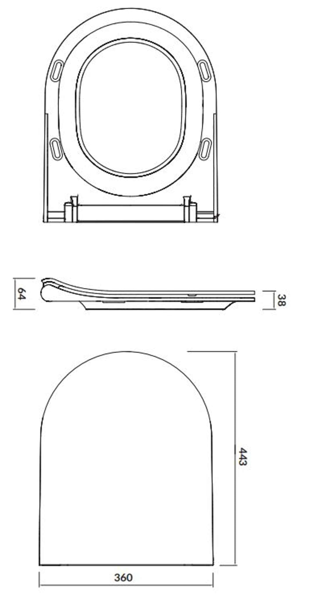 Cersanit City Oval Slim WC-Sitz Duroplast Soft-Close