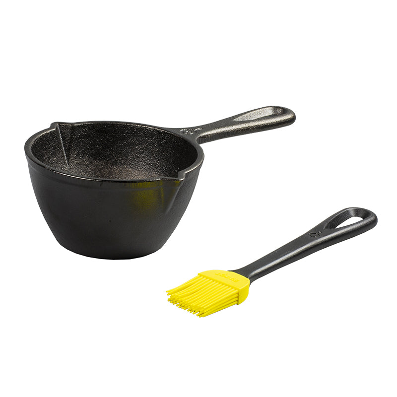 Lodge Saucen Kit 0,4l Gusseisen mit Silikon-Pinsel