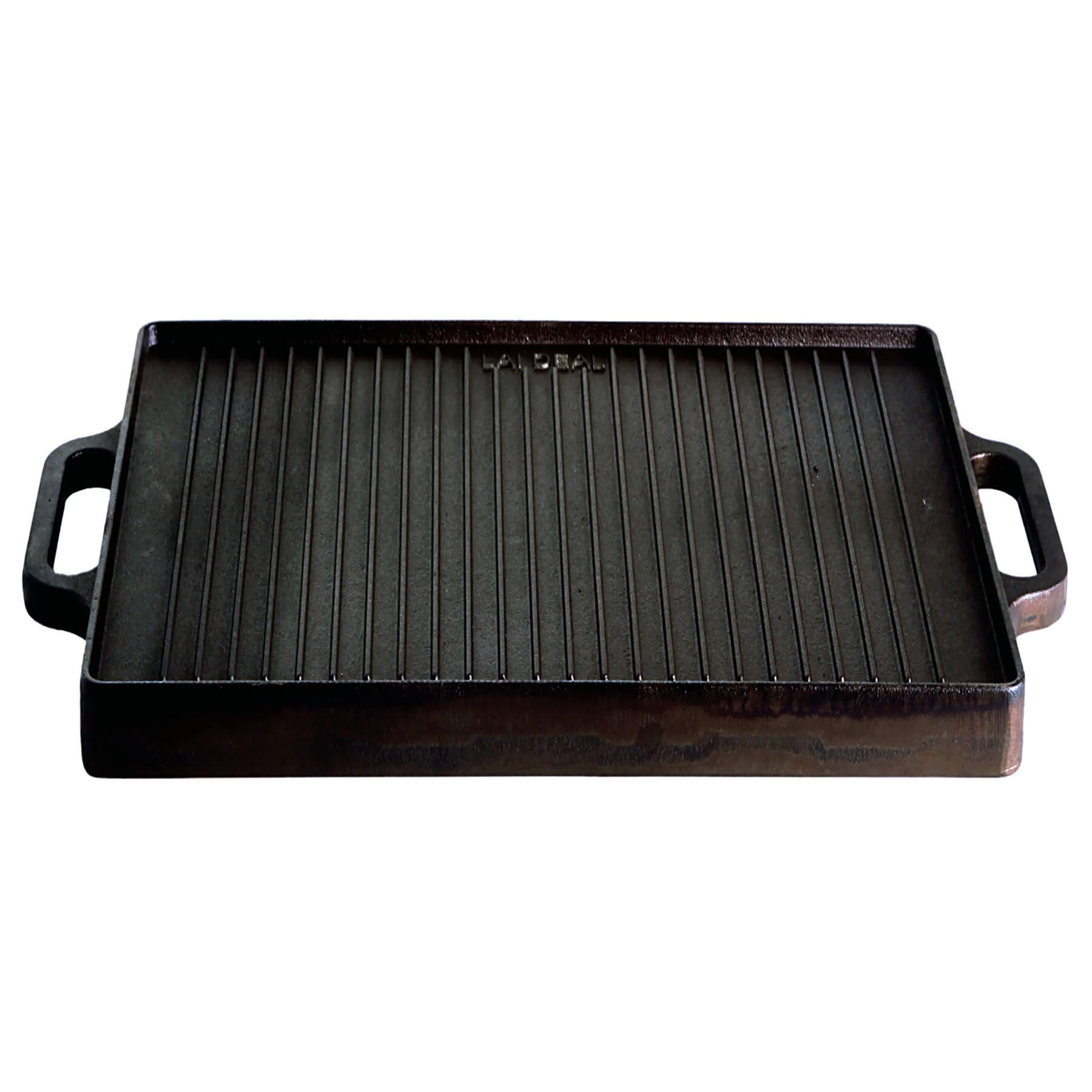 AllGrill Grillzubehör Grillplatte Plancha Gusseisen 38x38 cm