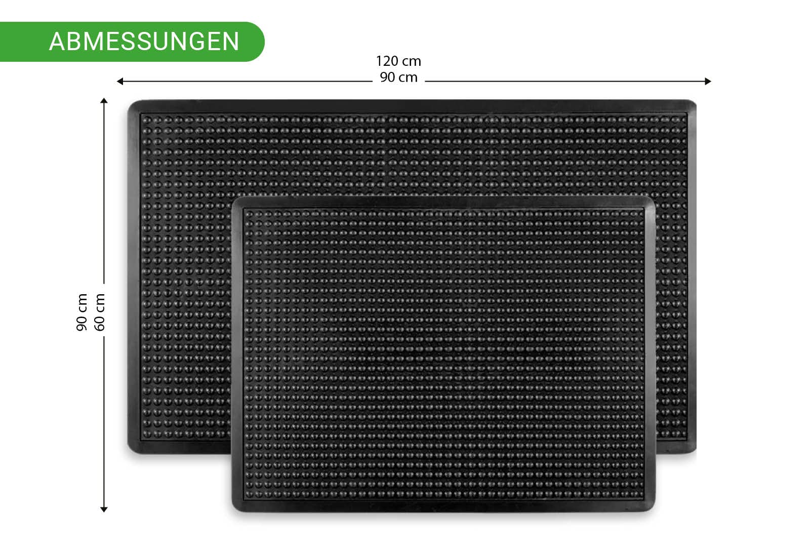 HPFloor Workplace Mats Arbeitsplatzmatte 120x90 Gummi Waben