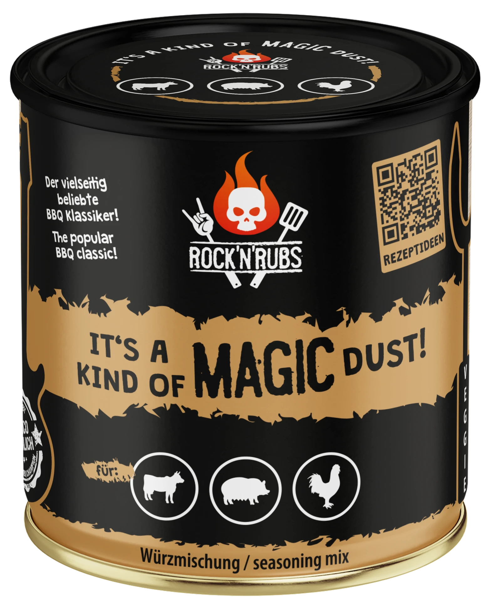 Rock'N'Rubs BBQ Classics Gewürzset 3x Rub Black Tube