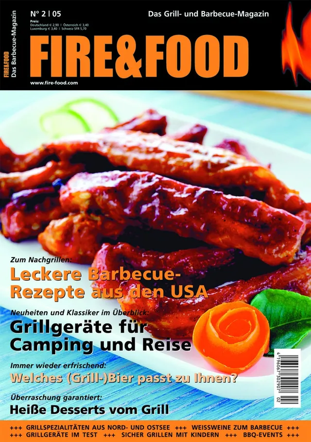 FIRE&FOOD 2005/02 Einzelausgabe Grillmagazin Digitalausgabe Seafood BBQ