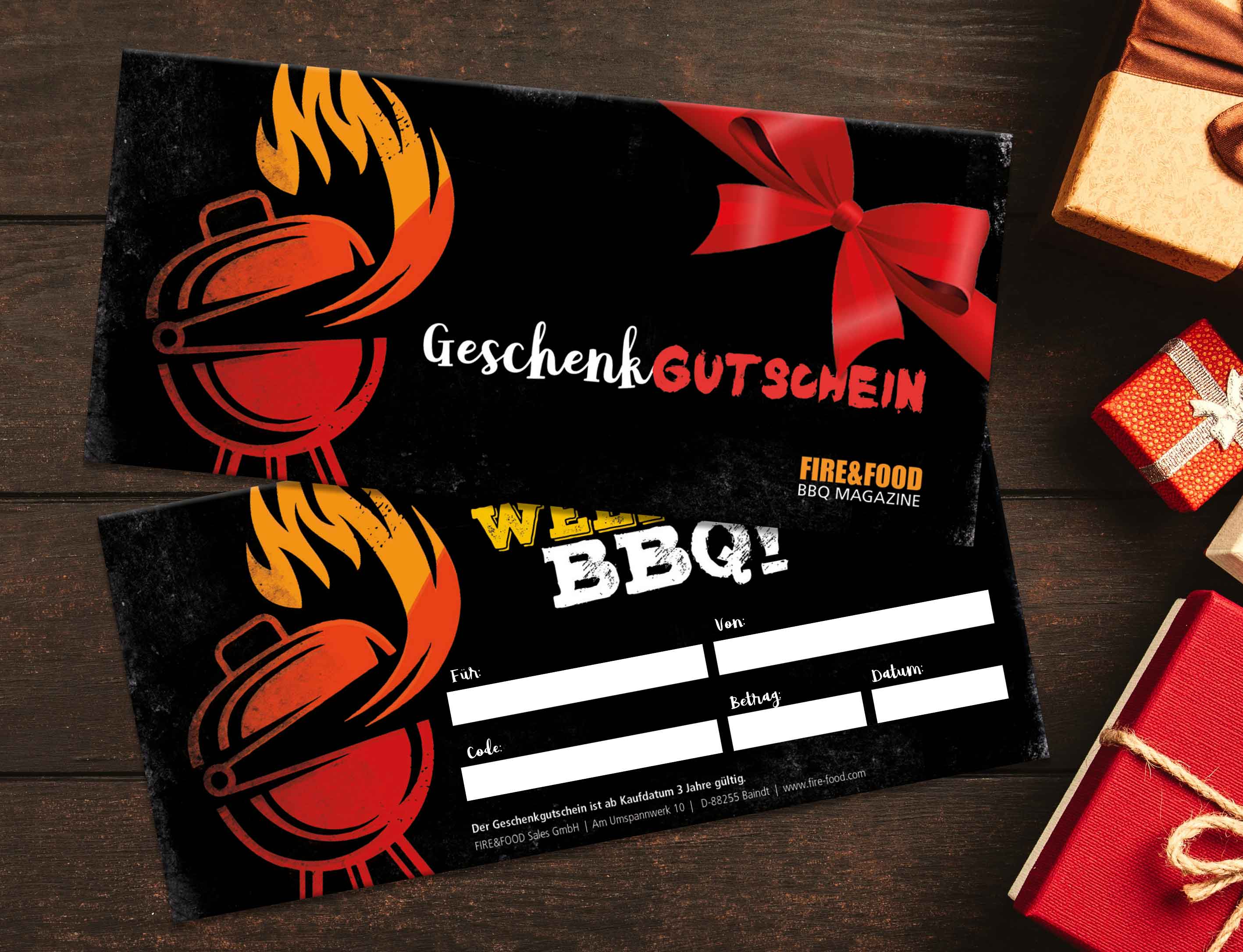 FIRE&FOOD Geschenk-Gutschein 10 € digital