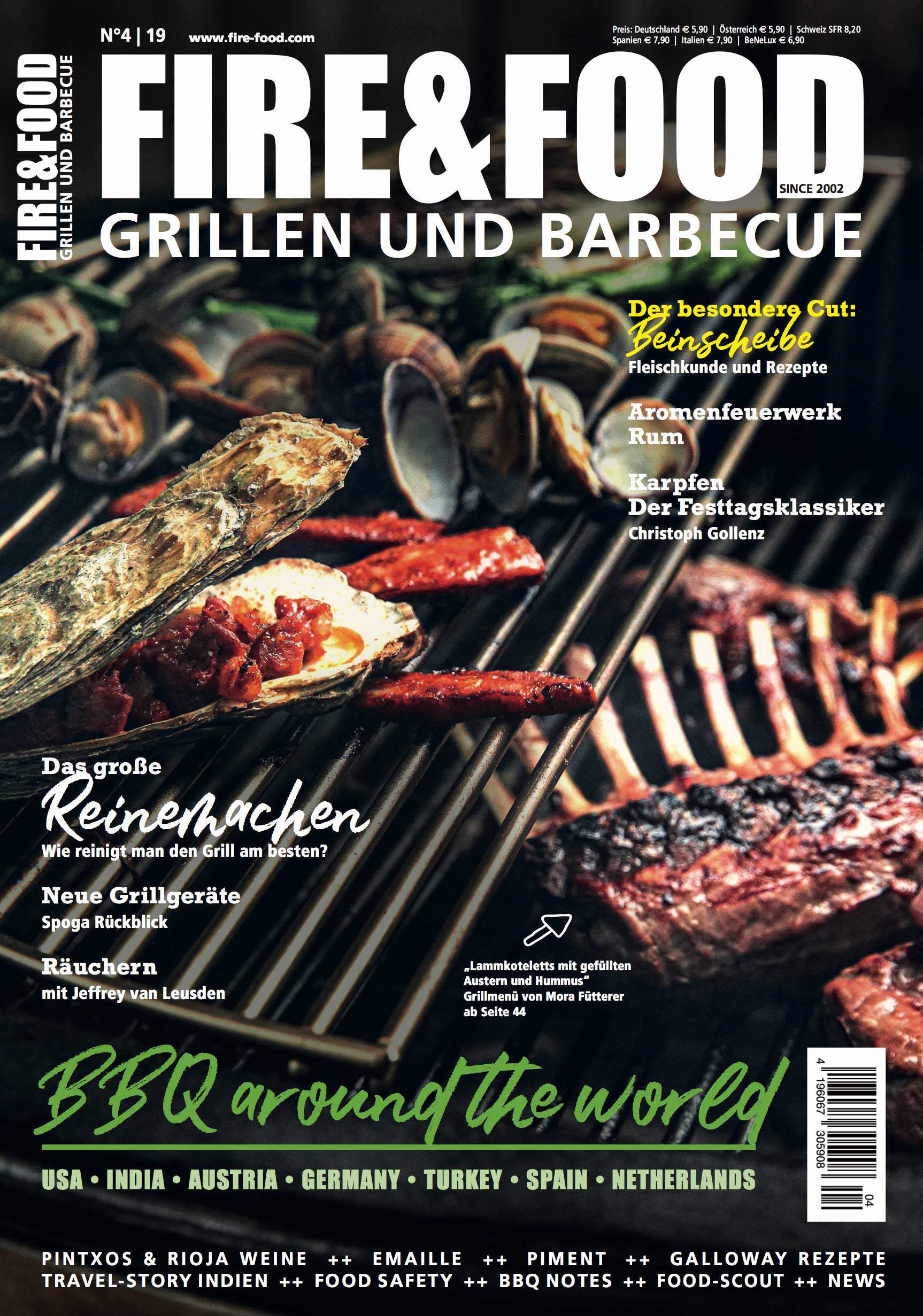 FIRE&FOOD 2019/04 Magazin Galloway Räuchern Grill