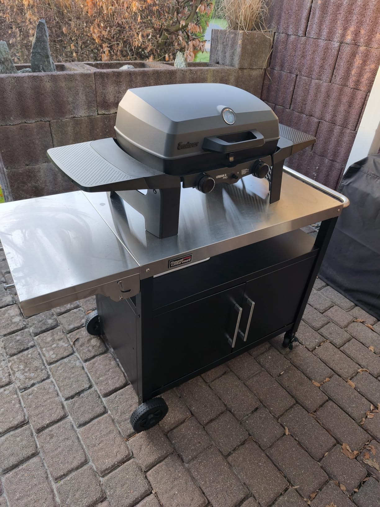 Royal Gourmet Grillwagen Servierwagen Edelstahl klappbar