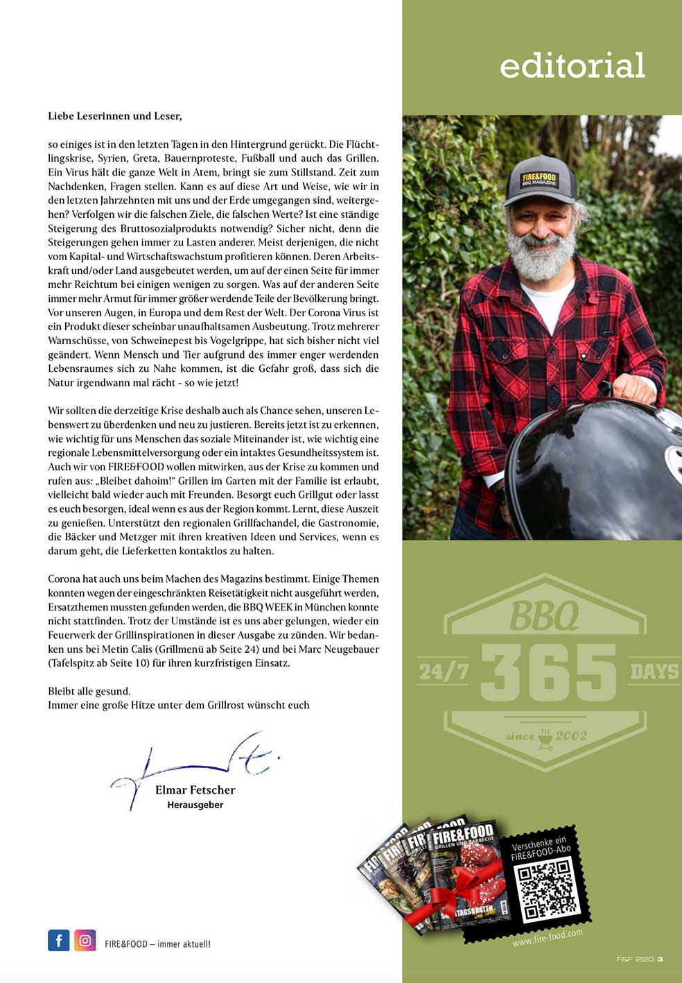 FIRE&FOOD 2020/02 Magazin Printausgabe 116 Seiten Grillen