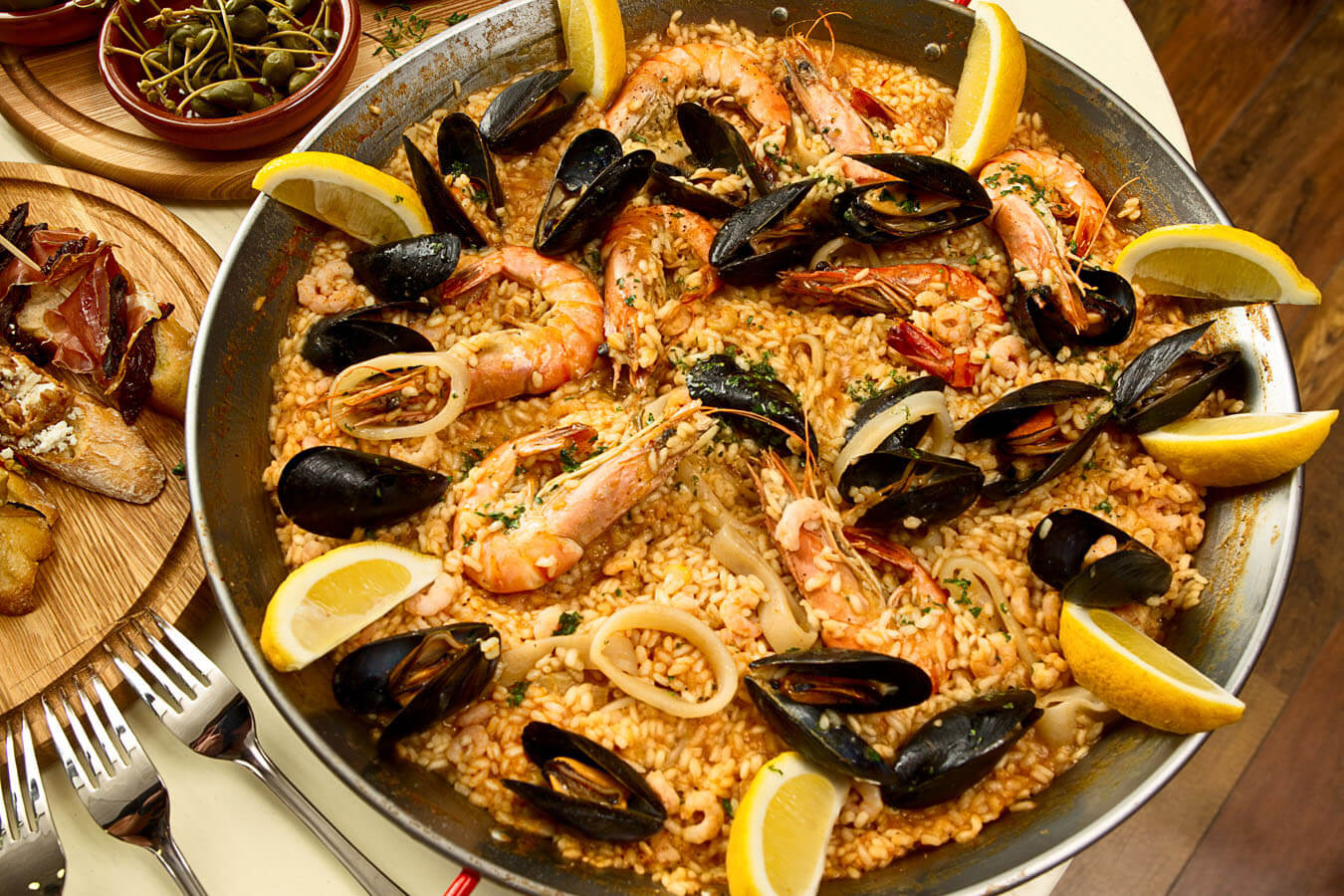 PAELLA WORLD Comfort-Line-Set Paellapfanne 46 cm 9 kW