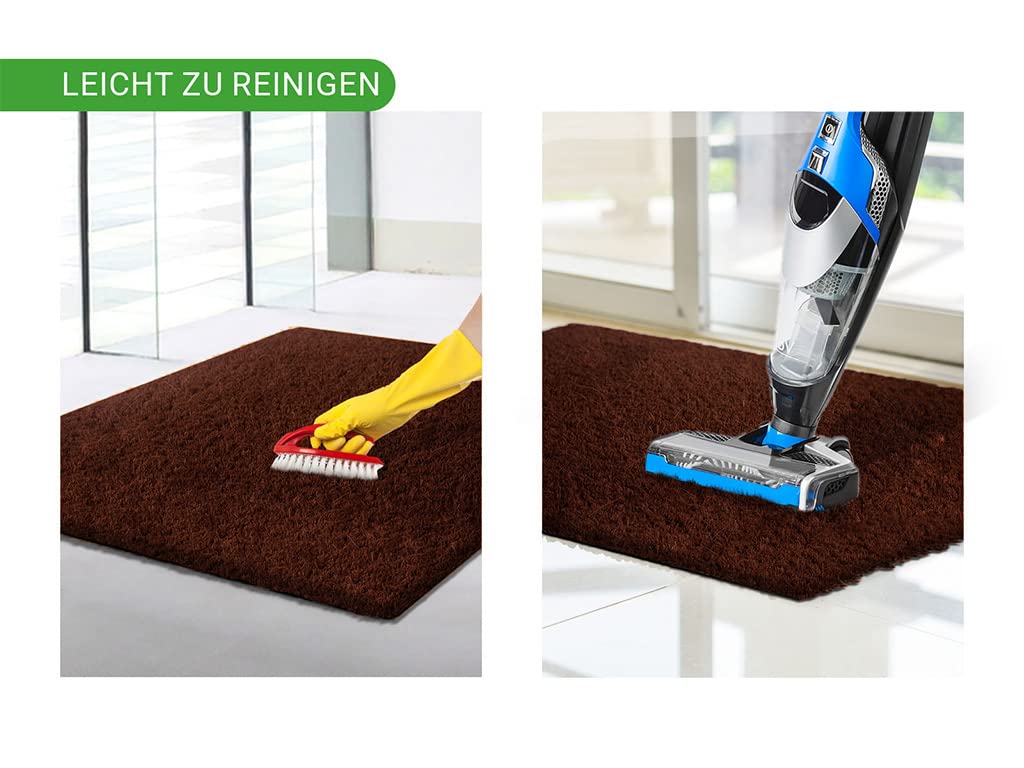 HPFloor Kokosmatte Fußmatte 100x80 cm braun 2,4 cm hoch