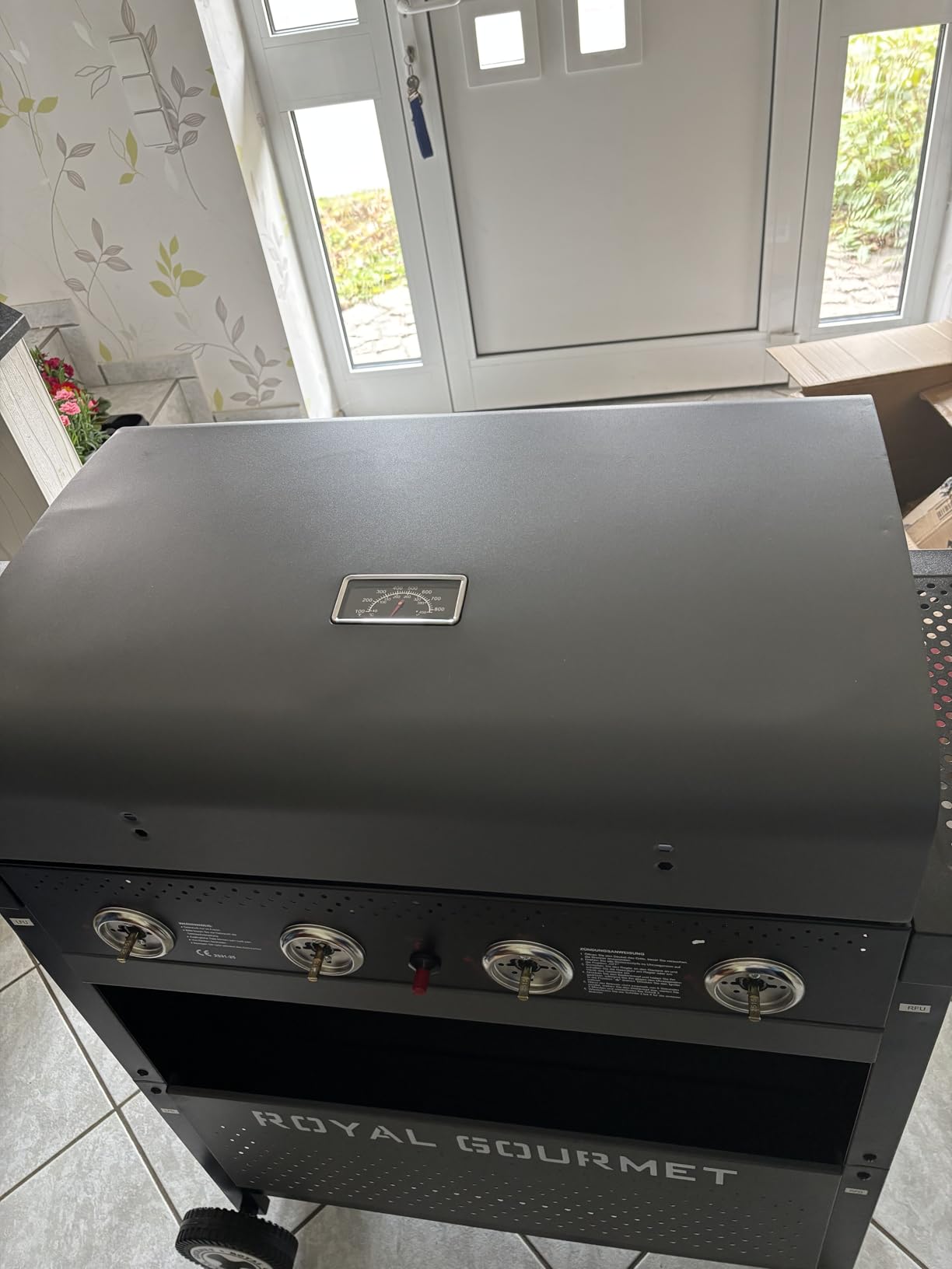 Royal Gourmet Gasgrills Grillwagen 4-Brenner 10 kW klappbar