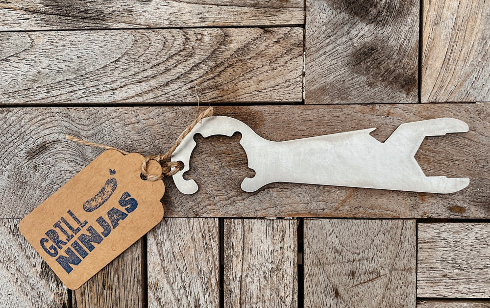 GRILLNINJAS Gasflaschen Tool Edelstahl 13,2 cm mit Flaschenöffner
