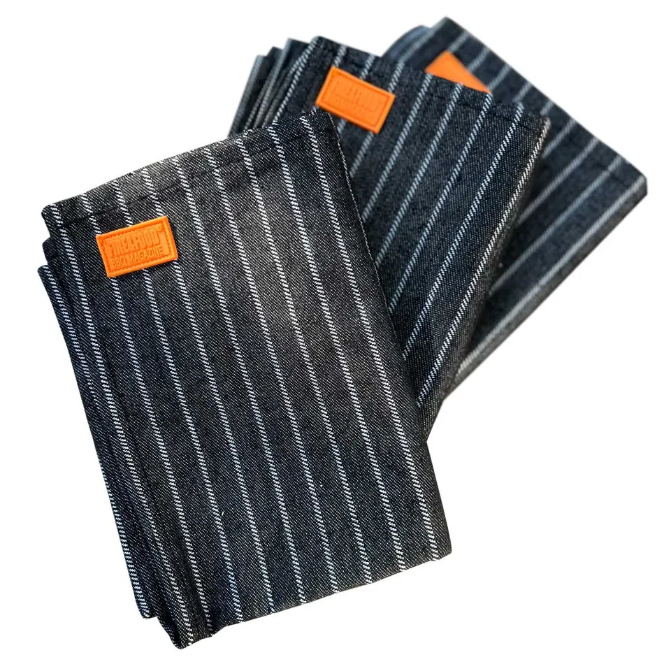 FIRE&FOOD Geschirrtücher 3er-Pack schwarz 50x70 cm