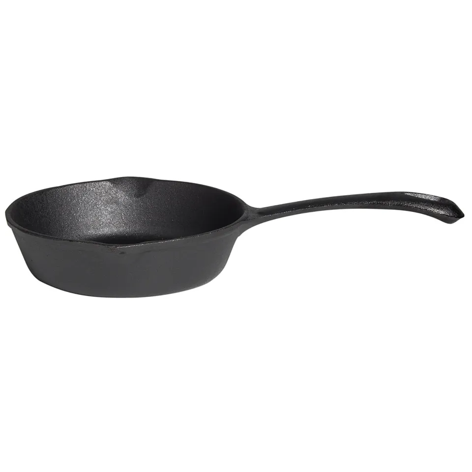 AllGrill Gusseisen Pfännchen mit Griff 16x4 cm Servierpfanne