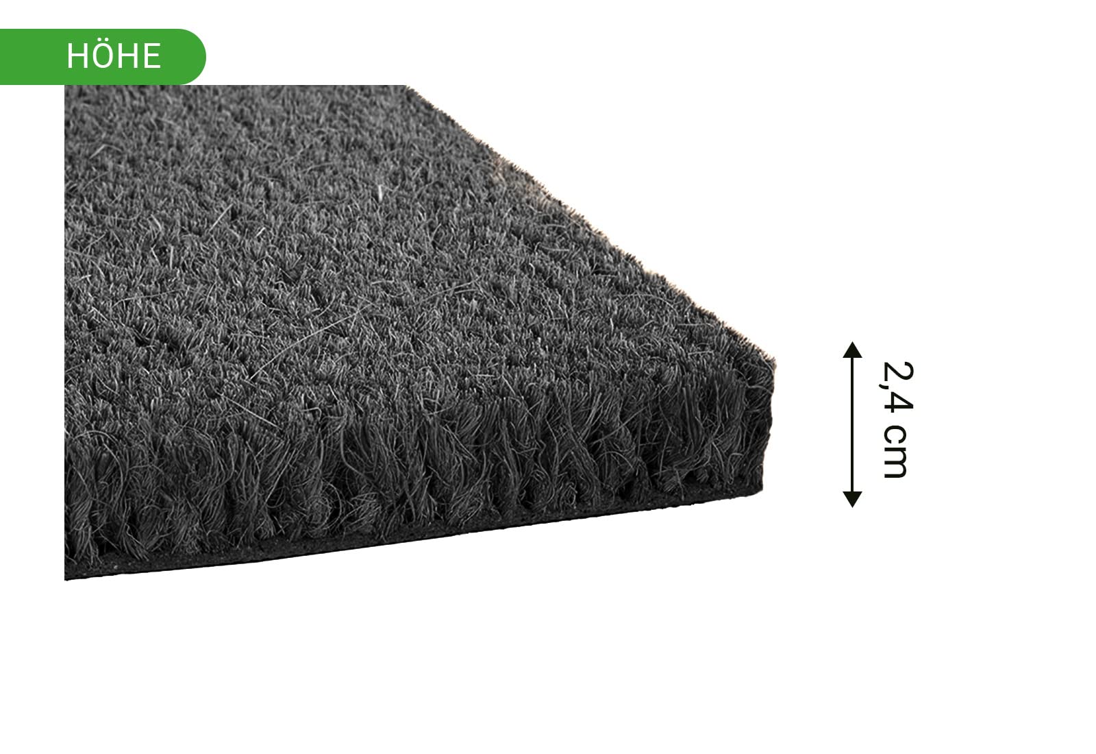 HPFloor Coconut Mats Kokosmatte 100x80 cm Grau Schmutzfangmatte