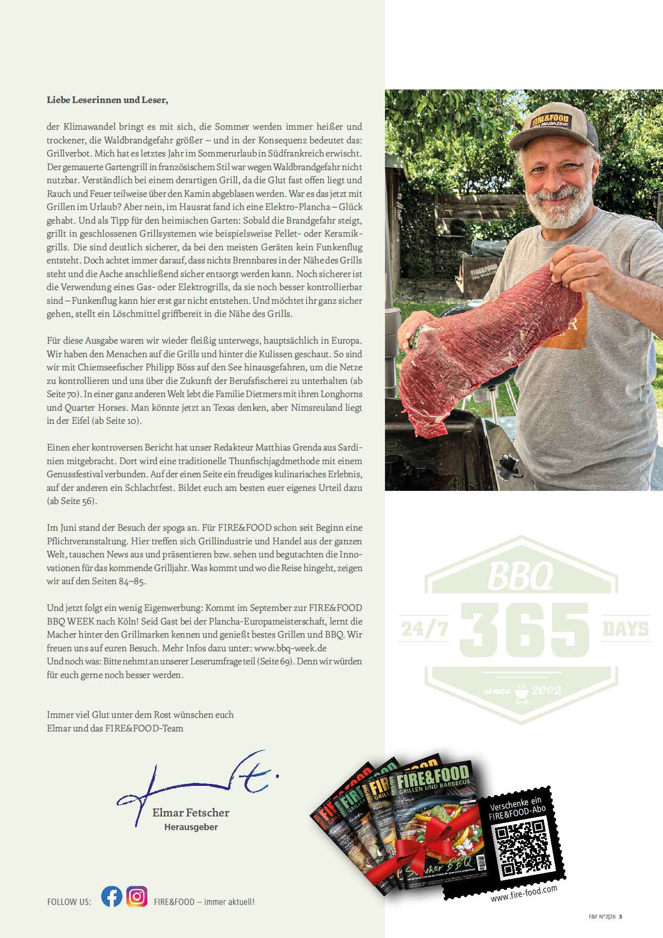 FIRE&FOOD 03/2026 Einzelausgabe Grillmagazin Printausgabe
