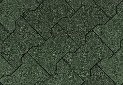 HPFloor Fall Protection Mats Gummiziegel Grün 45 mm