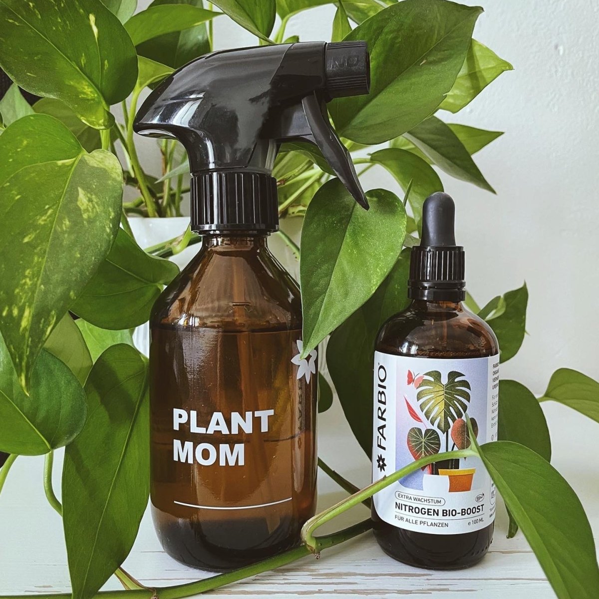 FARBIO Plant Mom Sprühflasche Glas 250 ml Braunglas