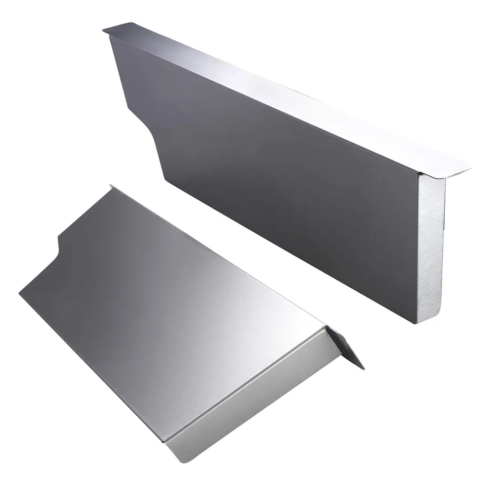 AllGrill Grillzubehör Hitzeleitblech Edelstahl 46x11 cm Chef Serie