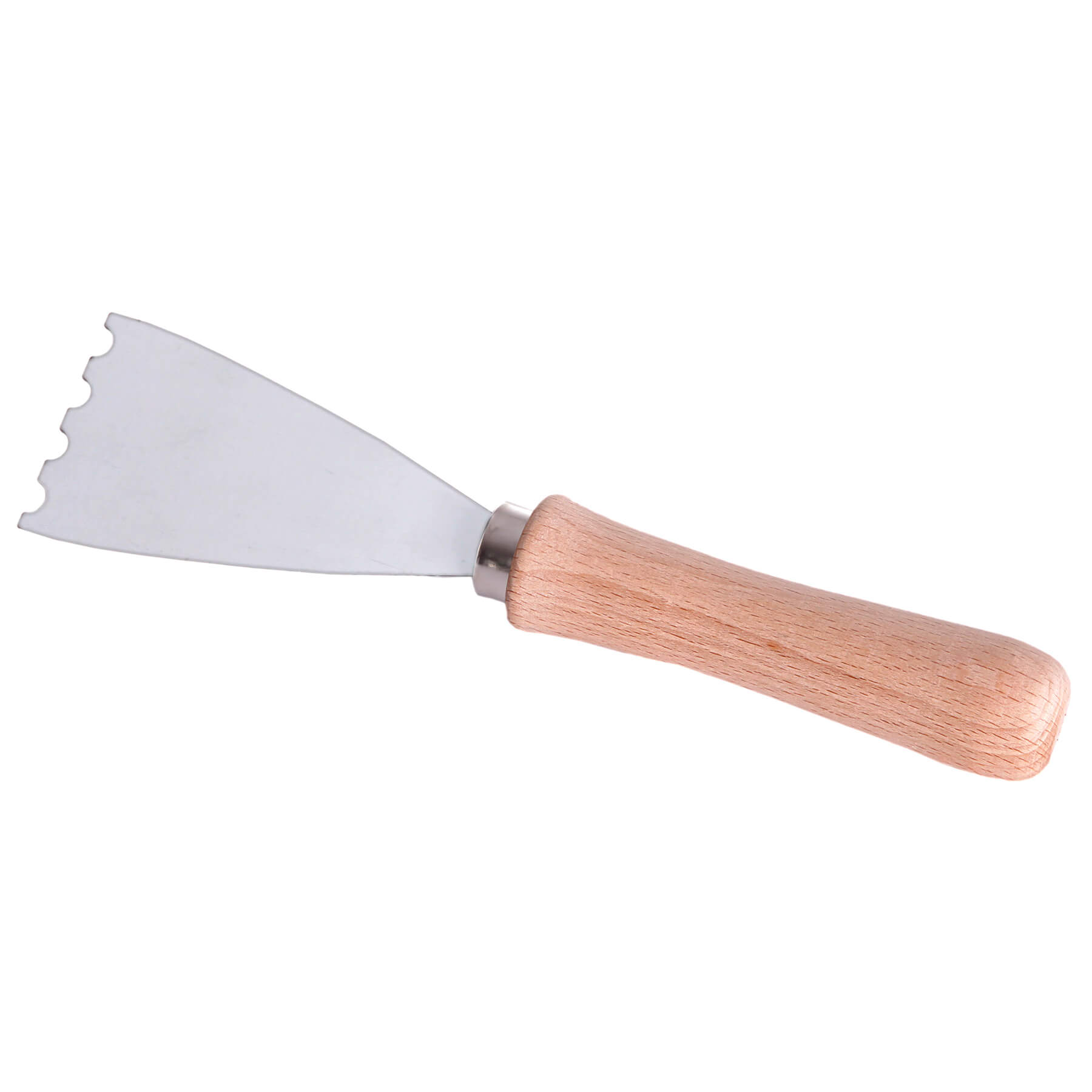 AllGrill Grillzubehör Grillplattenspachtel Edelstahl Holzgriff