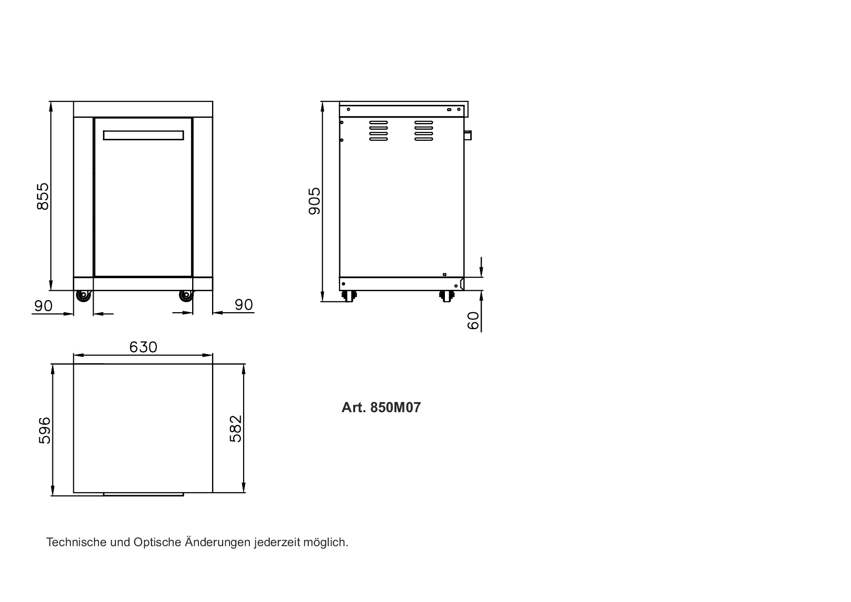 AllGrill Außenküchen Modul 7 Schrankteil Edelstahl 63 cm