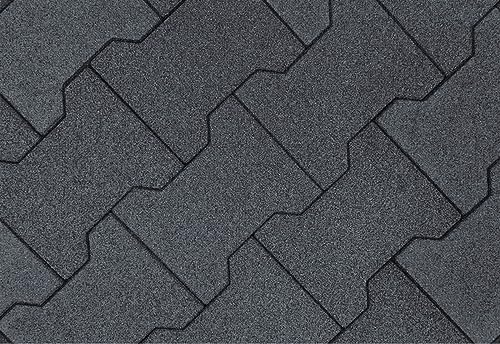 HPFloor Fall Protection Mats Gummiziegel Grau 45 mm