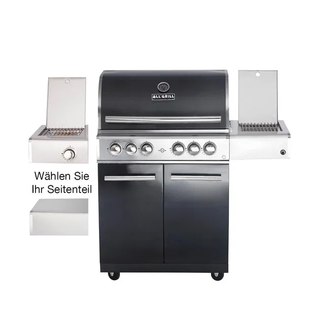 AllGrill Chef Modular L Black Gasgrill Edelstahl 4 Brenner